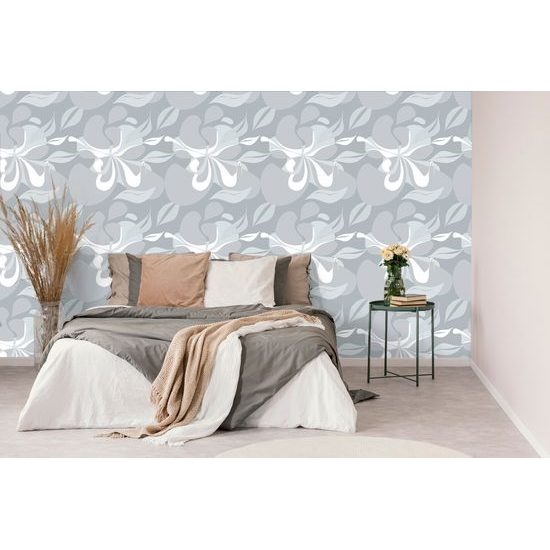 Tapeta nežná elegancia v modrých odtieňoch