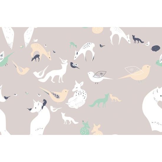 Tapeta priateľstvo zvierat v lese