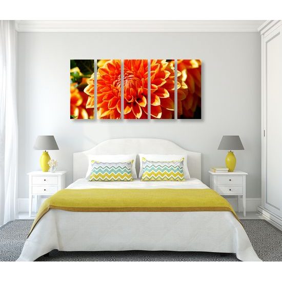 5-dielny obraz dychberúca dália