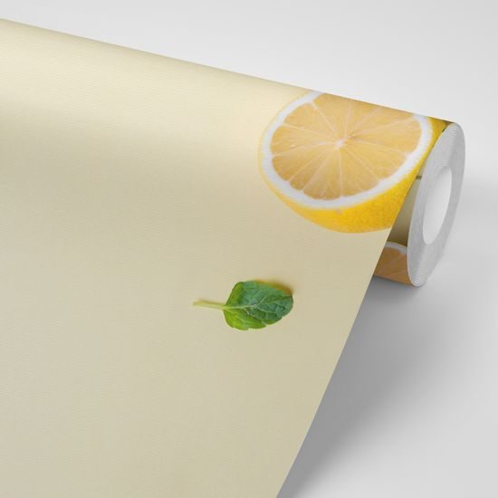 Samolepiaca fototapeta zátišie z citrónov a mäty