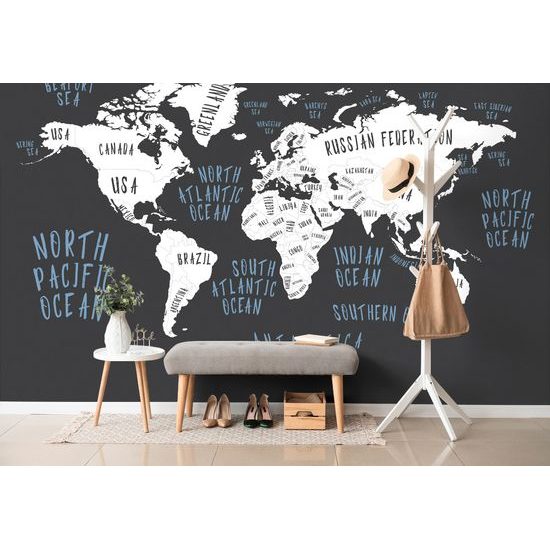 Samolepiaca tapeta mapa štátov v modernom prevedení