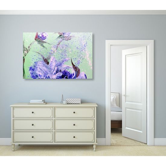 Obraz umelecká abstrakcia pivónie