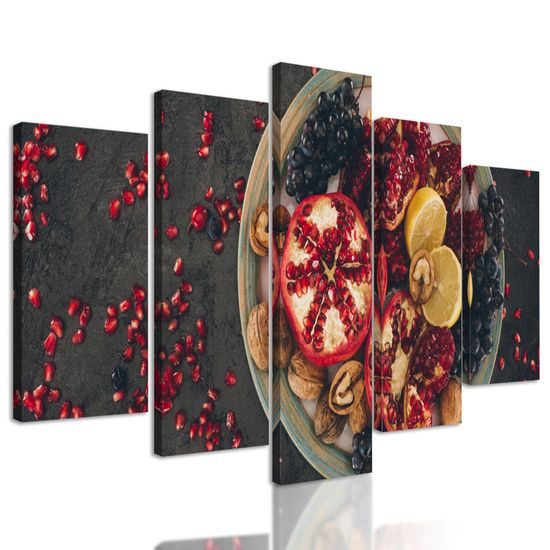 5-dielny obraz zdravá zmes