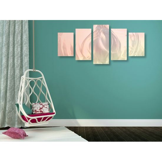 5-dielny obraz abstraktné znázornenie prírody