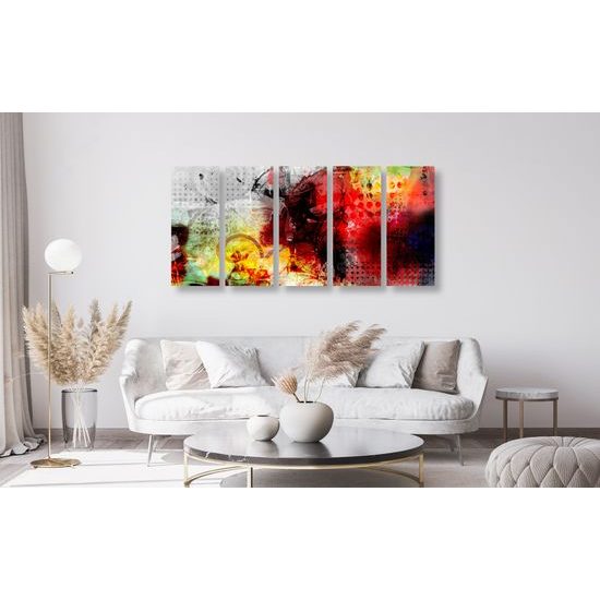 5-dielny obraz moderná abstrakcia