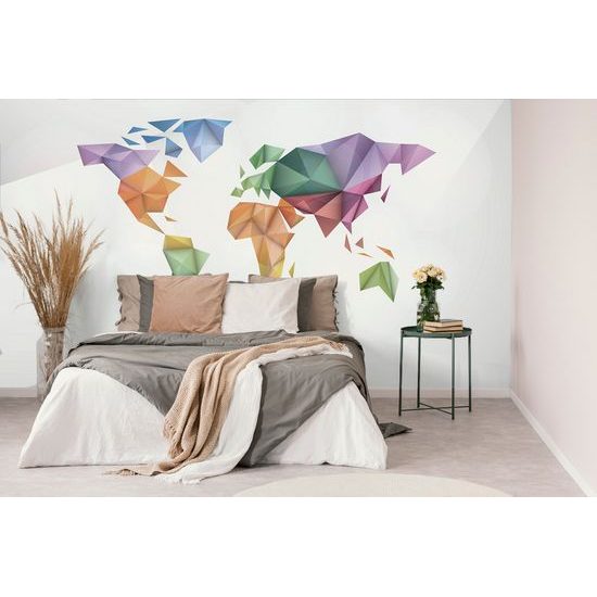 Tapeta moderná mapa sveta tvorená origami