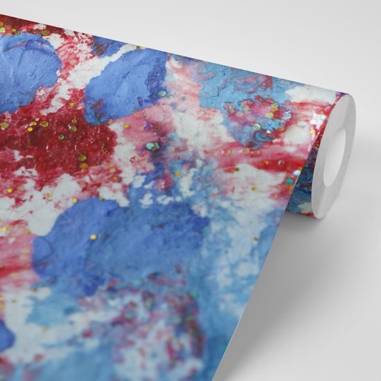 Samolepiaca tapeta detail akvarelovej abstrakcie