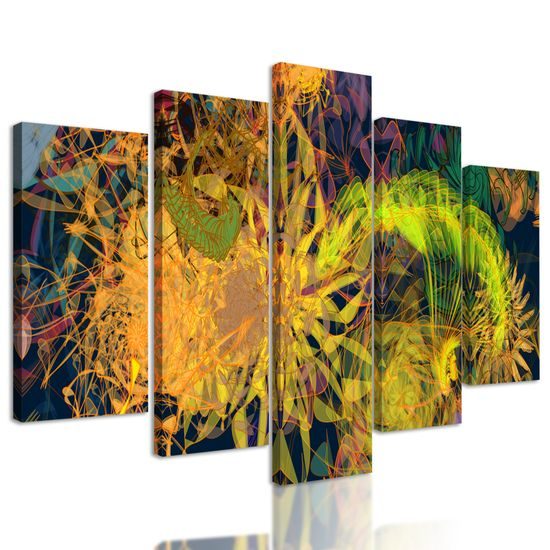 5-dielny obraz abstraktné umenie v zaujímavom prevedení
