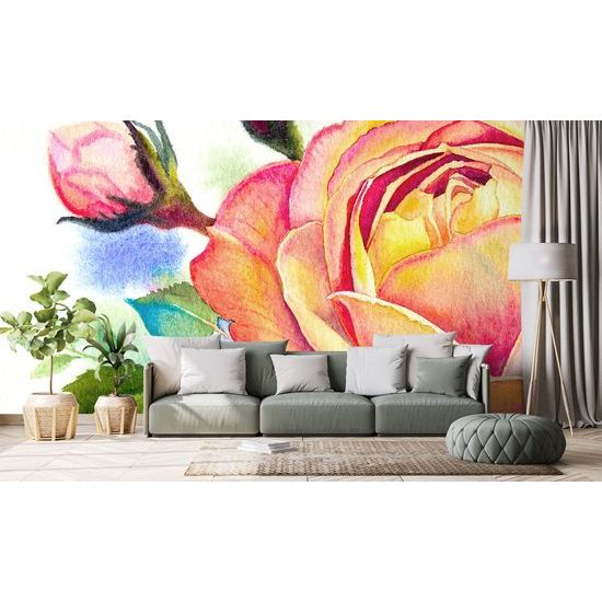 Samolepiaca tapeta krásna maľba ruže