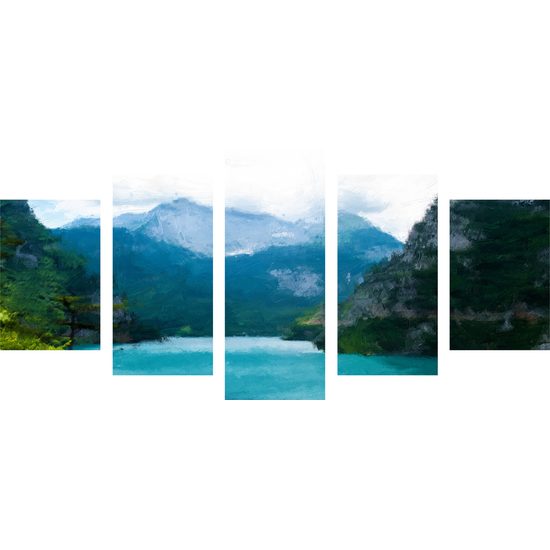 5-dielny obraz dychberúca horská scenéria
