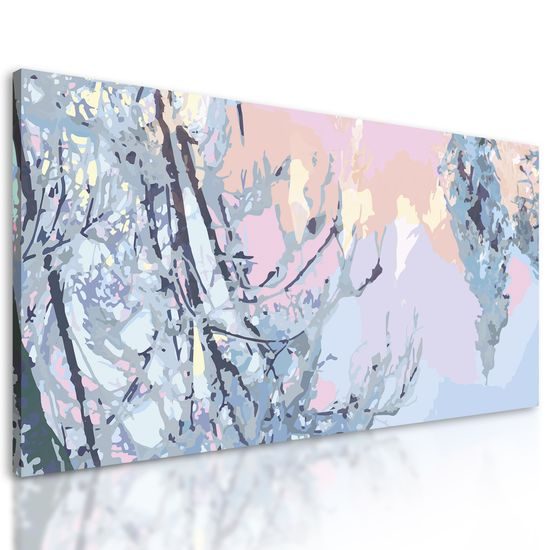 Obraz zasnežená krajina