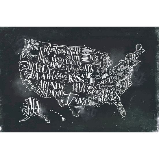 Tapeta zaujímavá mapa USA