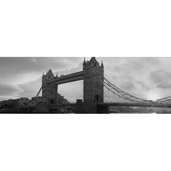 Obraz západ slnka nad kúzelným Londýnom v čiernobielom prevedení