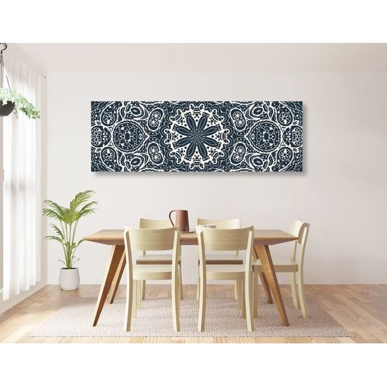 Obraz Mandala v tmavomodrom štýle