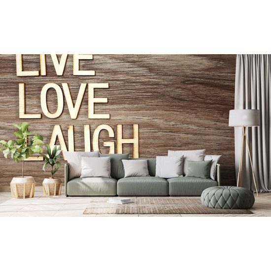 Štýlová samolepiaca tapeta Live Love Laugh