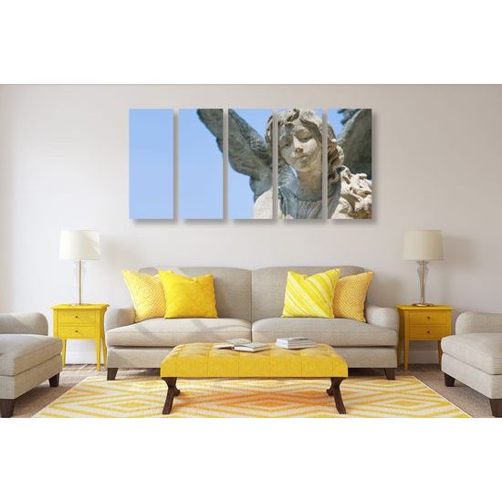 5-dielny obraz veľká socha anjela