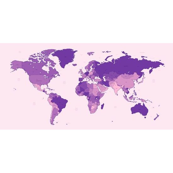 Obraz na korku mapa štátov v fialovom prevedení