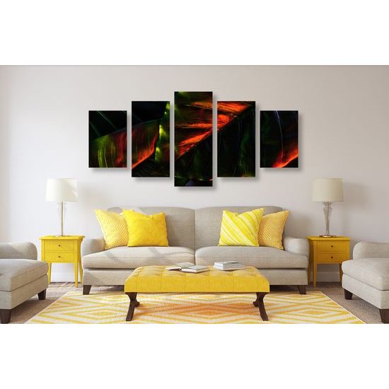 5-dielny obraz nádherné palmové listy