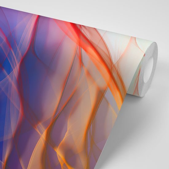 Samolepiaca tapeta pestrofarebné vlnky s abstraktným nádychom