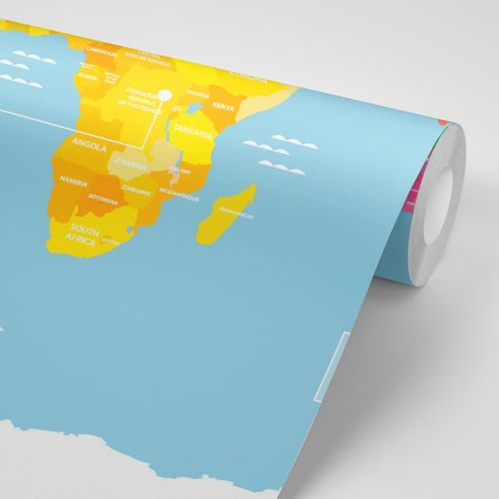 Samolepiaca tapeta pútavá mapa sveta