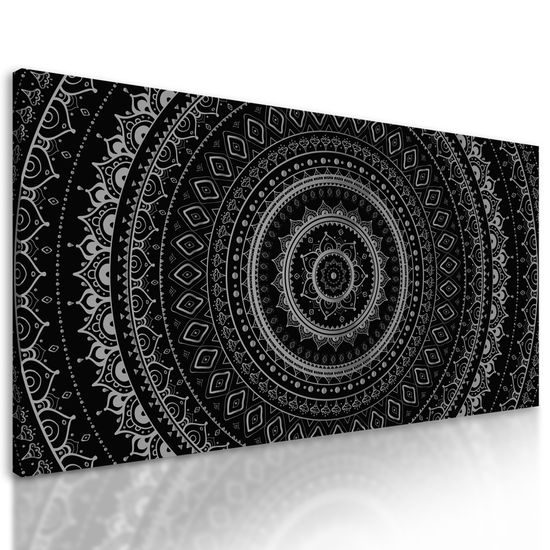 Obraz krásna čiernobiela Mandala