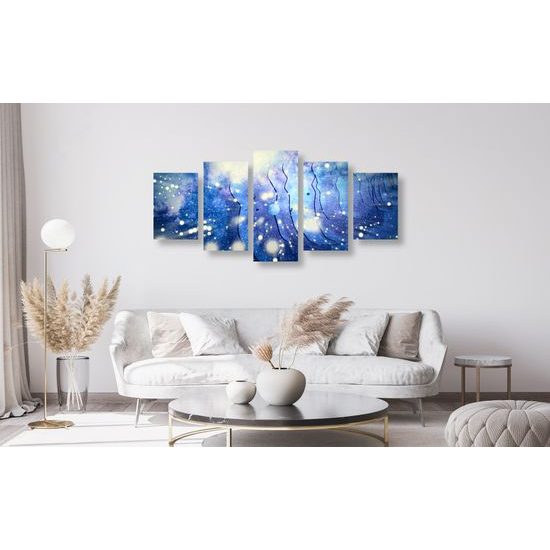 5-dielny obraz abstraktná galaxia