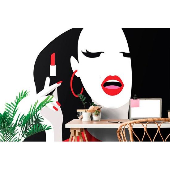 Tapeta červené pery