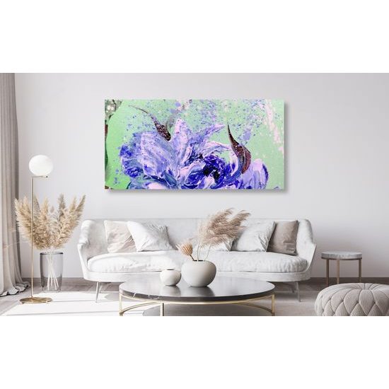 Obraz maľovaná abstrakcia pivónie