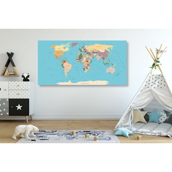 Obraz klasická mapa sveta