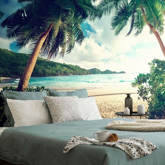 Samolepiaca fototapeta zákutie pláže na ostrove Seychely