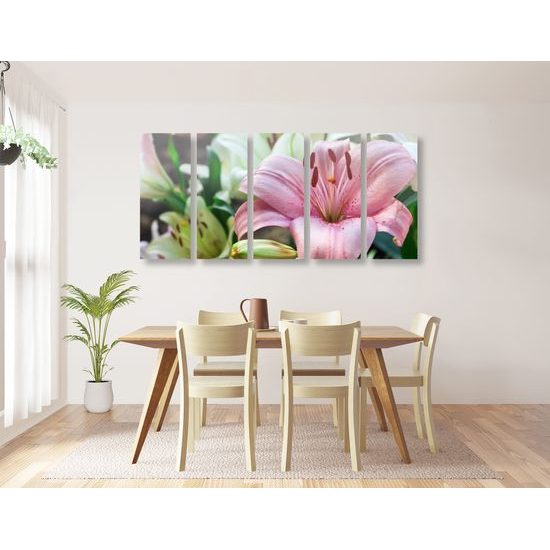 5-dielny obraz ľalia dlhokvetá