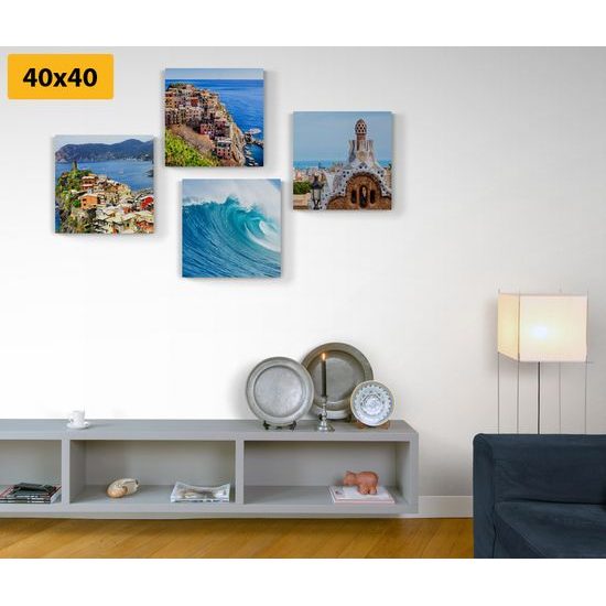 Set obrazov nádherná morská krajina