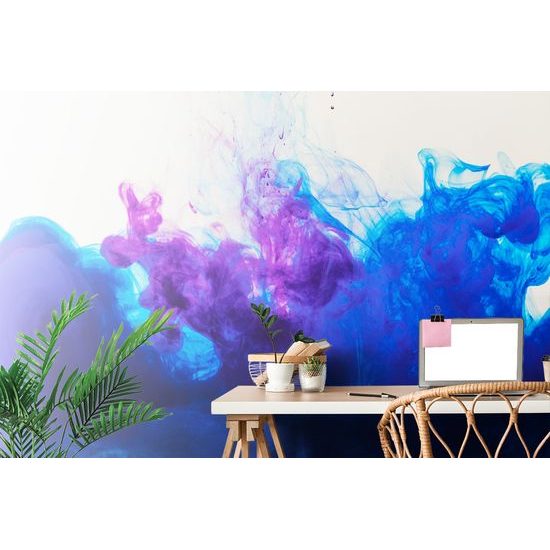 Samolepiaca tapeta modro-fialová zmes atramentu