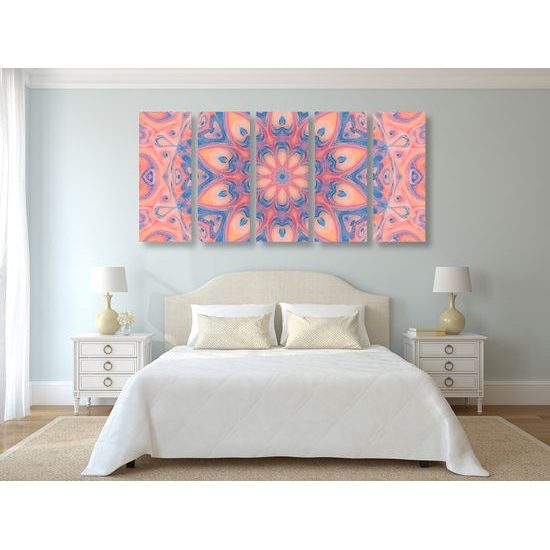 5-dielny obraz jemná mandala