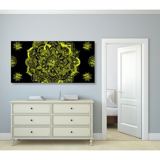 Obraz žltá vintage Mandala