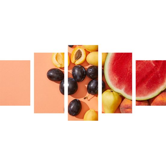 5-dielny obraz chutné ovocie