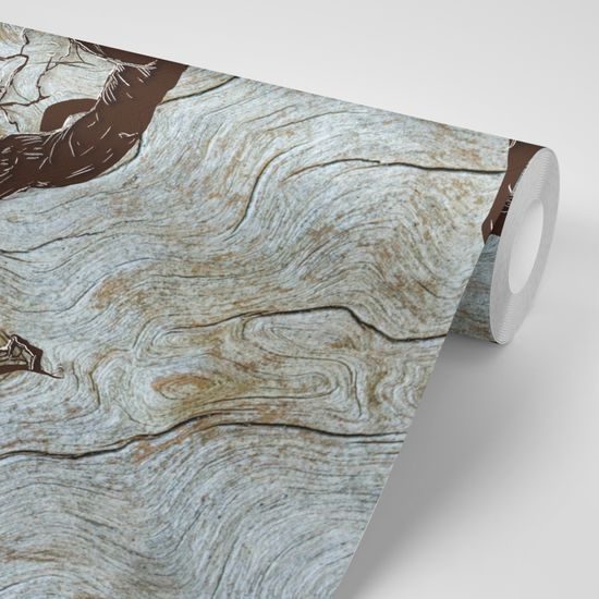 Samolepiaca tapeta abstraktný maľovaný strom