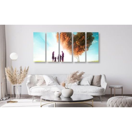 5-dielny obraz rodinná láska