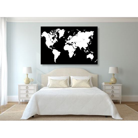 Obraz na korku štýlová mapa na čiernom pozadí