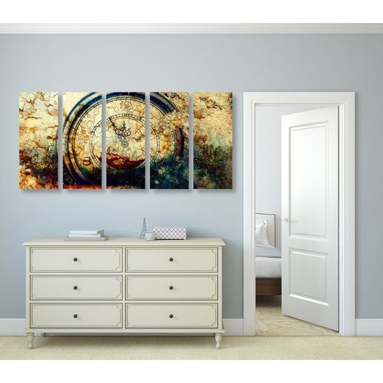 5-dielny obraz historické stopky