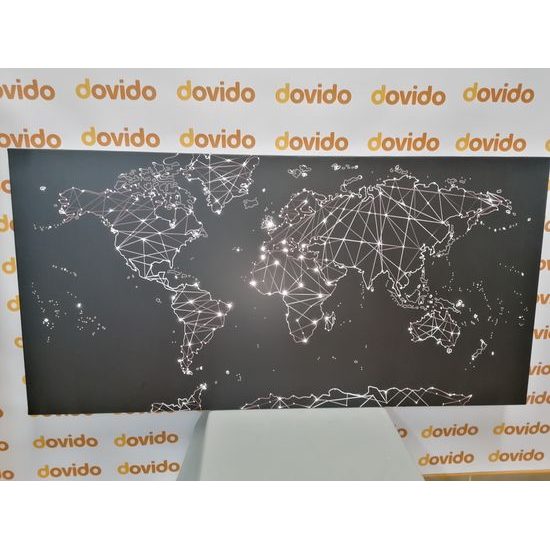 Obraz mapa sveta tvorená sieťami