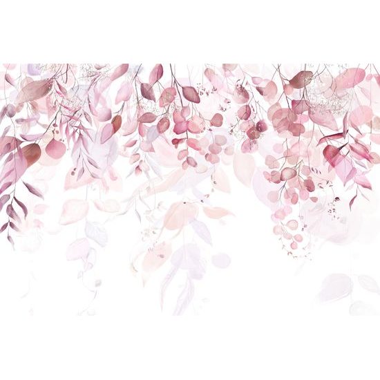 Tapeta jemné ružové listy