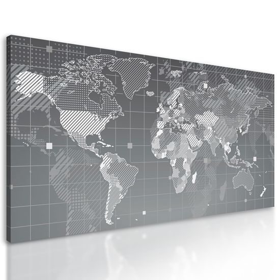 Obraz mapa sveta v modernom prevedení
