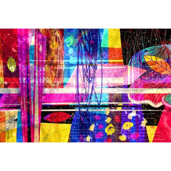 Samolepiaca tapeta abstrakcia z farieb a tvarov