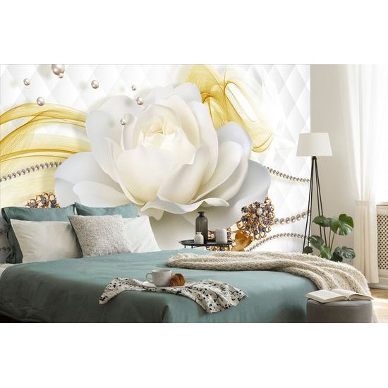 Samolepiaca tapeta pôvabná ruža v elegantnom prevedení