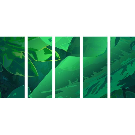5-dielny obraz tropický prales