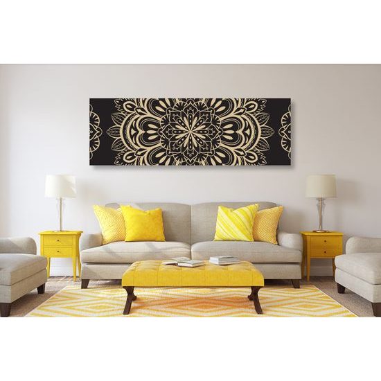 Obraz nevšedná Mandala na čiernom pozadí