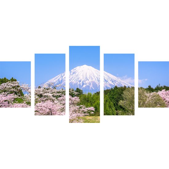 5-dielny obraz Japonská sopka Fuji
