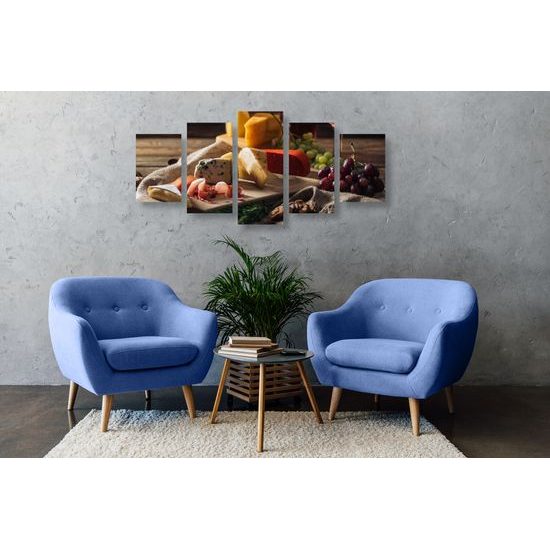 5-dielny obraz romantická večera