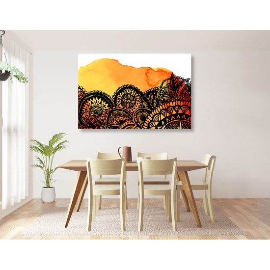 Obraz zaujímavá oranžová Mandala